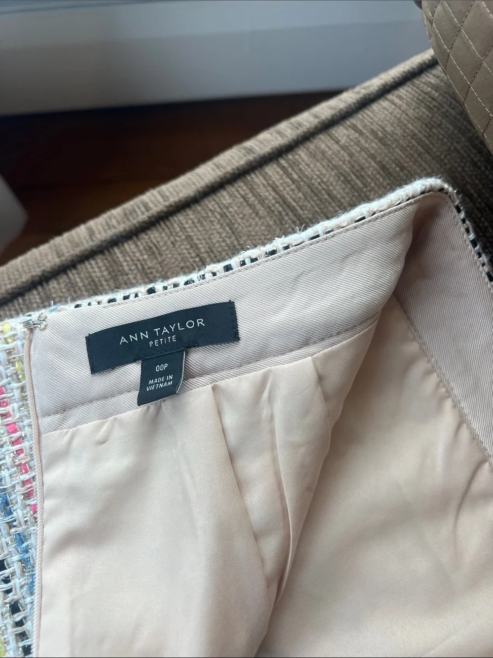 Ann Taylor Pastel Striped Tweed Jacket / Skirt included